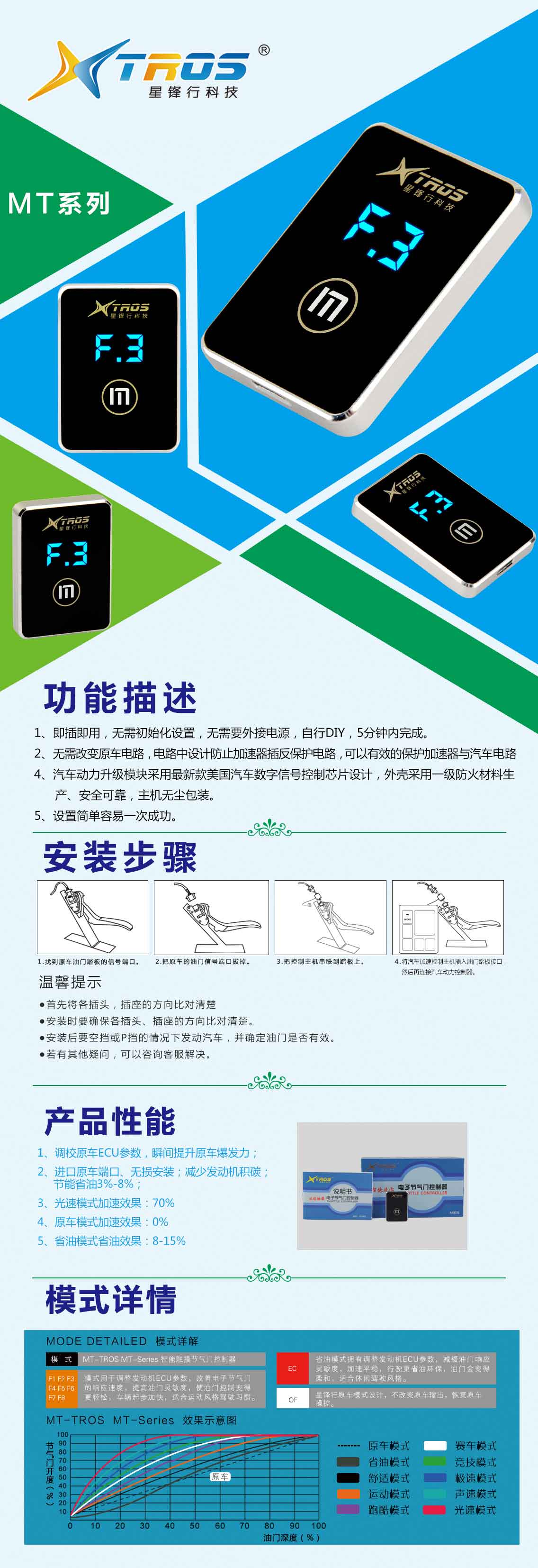 Mt系列电子油门加速器 深圳星锋行科技